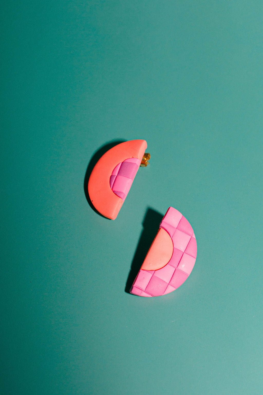 Mismatched Half Circle Earrings